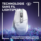 Logitech G502 X LIGHTSPEED Souris Gaming Sans Fil - Blanc-Sans fil Lightspeed : Souris sans fil avec connectivité de qualité pro, protocole mis à jour pour un taux de réponse 68 pour cent plus rapide que la génération d'avant et fiabilité améliorée
