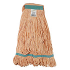 Tête de vadrouille / moppe synthétique de rechange - Bouclée à bandes étroites – Orange – Large-Manche en métal vendu séparément