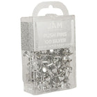 JAM Paper – Punaises, argent brillant, 2 paquets de 100, total de 200 (222419054a)-3