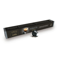Caffitaly - Robusto, Nespresso Compatible Capsules - Paquet de 60-Un mélange espresso corsé à saveur riche avec des notes de cacao amer et de chocolat noir