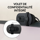 	 Logitech Brio 100 webcam Full HD pour réunions/streaming, équilibre auto de l'éclairage micro intégré - Graphite-Micro intégré: le microphone intégré permet à vos interlocuteurs de vous entendre clairement lors des appels vidéo
