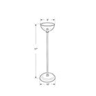 Azar Displays – Bol de présentation simple sur pied, 8 po (700954)-Hauteur totale : 37 po