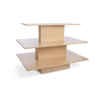 Can-Bramar - Econoline table de présentation rectangulaire à 3 niveaux - 60po P x 42po L x 42po H - Érable-Surface en mélamine durable de 3/4po d'épaisseur