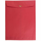 JAM Paper Enveloppes recyclées à ouverture au sommet pour catalogue, fermeture à agrafe, 10 x 13 po, rouge, 25/paquet (87477a)-Rouge