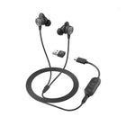Logitech 981-001008 Zone Wired Earbuds Headset pour Microsoft Teams - Noir-Écouteurs filaires, fonctionne avec les ordinateurs Windows, Mac ou Chrome et les appareils mobiles Android ou iOS via un port USB-C ou USB-A disponible de 0,14 po (3,5 mm). La compatibilité des connecteurs de 0,14 in (3,5 mm) peut dépendre des modèles d'appareils. La fonctionnalité pour les appareils mobiles avec USB-C dépend des modèles d'appareils.