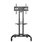 North Bayou - Support mobile de téléviseur avec tablette ajustable, pour téléviseursde 32 à 65 po-Convient aux téléviseurs pesant jusqu'à 100 lb (45,5 kg)