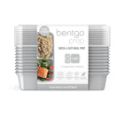 Bentgo - Prep Récipient de préparation de repas à 3 compartiment - Argent - Paquet de 10-Suffisamment léger et portable pour les emporter avec vous au travail, à l'école, à la salle de sport ou en voyage