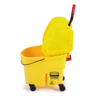 Rubbermaid Wavebrake 26/35 Quart seau et essoreuse Downpress Combo, jaune-GARANTIE DE 5 ANS POUR LES ESSORES Les essoreuses à pression latérale et à pression vers le bas sont conçues pour durer 5 ans ou 200 000 cycles.