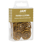 JAM Paper - Trombones colorés Papercloops circulaires, rose doré, 50/paquet (21832061)-Quantité : 50 trombones circulaires par boîte