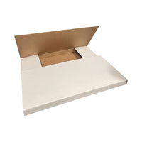 Abbey - Boîtes d'expédition à pliage facile - 14 po x 17 po x 2 po - blanc - paquet de 50-Dimensions : 14 po (larg.) x 17 po (long.)