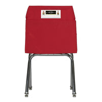 Sac de siège Standard Sac de siège, 14", rouge, paquet de 2-Un organisateur qui glisse sur le dossier d'une chaise pour fournir un rangement instantané de livres, papiers, fournitures scolaires et plus