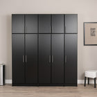 Prepac - Placard de rangement Elite de 32 po, noir (BES-3264)-Portes en panneau MDF aux bords arrondis pour une touche sophistiquée