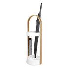 Umbra – Porte-parapluies Hub, blanc et naturel (320240-668)-27 x 8 3/4 diam. (po) / 68,6 x 22,2 diam. (cm)