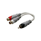Electronic Master – Câble audio mâle RCA à femelle 2 RCA de 6 po, 1,6 x 5,5 x 7,9 po, gris-Câbles abordables de grande qualité permettant d’obtenir la meilleure qualité sonore que votre système peut fournir