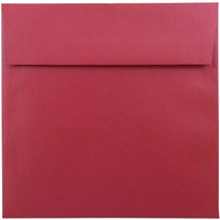 JAM Paper Enveloppe Stardream A7 à effet métallisé, 6,5 x 6,5 po, rouge Jupiter, 50/paquet-Enveloppes Stardream en papier rouge Jupiter à effet métallisé
