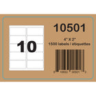 Labelcraft Products  - Étiquettes Zéro Déchet - 4" x 2" - 1500 Étiquettes-10 étiquettes par feuille, 150 feuilles