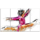 Designart – Grand écart de gymnastique, imprimé sur toile (PT2544-271)-Impression