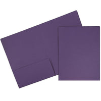 JAM PaperMD – Chemise de papier mat à deux pochettes, 9 x 12 (po), violet foncé, 100/boîte-Violet foncé