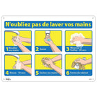Zenith - Enseigne avec pictogramme - N'oubliez pas de lavez vos mains - 14" x 20" - Plastique-N'oubliez pas de lavez vos main