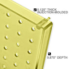 Azar Displays – Panneau mural à un côté avec panneau perforé 20 x 8 po, jaune translucide, 2/paquet (770820-YEL)-Jaune transparent