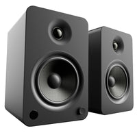 Kanto – Haut-parleurs étagères amplifiés YU6 avec Bluetooth et pré-ampli phono, noir mat-La technologie Bluetooth avec Qualcomm aptX vous permet de profiter d'une diffusion de qualité supérieure depuis la paume de votre main