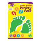 Trend Enterprises Classic Accents Footprints, 108 Pack-Enseigner les couleurs, trier, modeler et compter