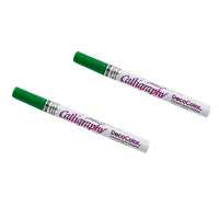 JAM Paper Calligraphie marqueurs de peinture opaque, Vert, 2 / paquet (6517628a)-Couleur :  Vert