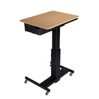 Rocelco - Bureau d'école debout mobile Rocelco de 28 po à hauteur réglable avec boîte à livres-Optimiser la position ergonomique des étudiants de toutes tailles