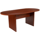 Flash Furniture Table De Conférence Ovale 6' - Cerise (GCTL1035CHR)-Utilisation idéale: Conférence, salle de réunion, bureau