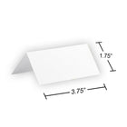 JAM Paper Cartons de table imprimables, 1,75 x 3,75 po, blanc, 2 paquets de 12 (2225916894g)-Motif : uni