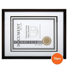 CTG - Cadre pour documents classique, 12 pièces, bois noir-Ensemble: Livré dans un ensemble de 12 cadres de documents au total, idéal pour un usage commercial, de bureau ou scolaire (tous de la même couleur)