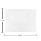 JAM Paper Enveloppes originales format légal avec fermeture à pression, 9 1/2 x 14 1/2 po, transparent, paquet de 12-Tous les styles de fermeture sont disponibles, le modèle avec ouverture au sommet est aussi offerte avec fermeture à bouton et ficelle