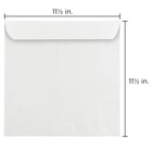JAM Paper Enveloppes carrées standard avec fermeture gommée, 11 1/2 x 11 1/2 po, blanc, 100/pqt-Fermeture : gomme