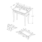 Monarch Specialties - 3100 Bureau 36 po L - Cerise Fonce Traditionnel-Un bureau d'ordinateur de conception durable, fini sur tous les côtés, facile à assembler avec des instructions illustrées et toute la quincaillerie incluse.