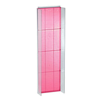 Azar Displays – Présentoir Powerwing à panneau perforé, 60 x 16,75 po, rose (700356-PNK)-En panneau perforé