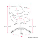 Chaise de travail rembourrée Marlowe de CorLiving - Bleu pâle-Poids maximal maximal : 264 lb