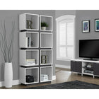 Monarch Specialties - 7076 71 po H Etagere - Blanche /Grise-Sert de bibliothèque ou diviseur de pièce