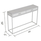 Safdie & Co. 48L Table Console - Métal Noir - Bois Brun Récupéré 2 Tirroirs-Design contemporain, donne une sensation de propreté et d'élégance à votre espace de vie.