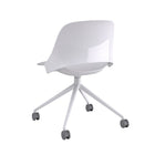 Humanscale - Chaise de bureau Trea avec roulettes - Blanche-S’inspirant de formes pures et naturelles, la chaise Trea possède un design sobre qui permet la polyvalence. Grâce à sa fonctionnalité irréprochable et à son élégance, elle offre un confort optimal avec un minimum d’efforts et apporte un style raffiné à n’importe quel espace.