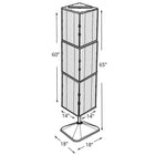 Azar Displays – Présentoir à panneaux perforés emboîtables, 14 x 14 x 60 (po), amande (701464-ALM)-4 panneaux emboîtables perforés pour comptoir