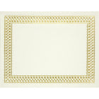 Certificats St. James Bond Élite, toile, ivoire, motif Classique à métallisation de ton or, 24 lb, 8 1/2 x 11 po, 100/emb.-Certificats de qualité supérieure, toile, blanc, 24 lb (90 g/m2)