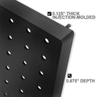 Azar Displays – Tableau mural à 1 côté avec panneau perforé, 20 x 8 po, noir uni, 2/paquet (770820-BLK)-Noir uni