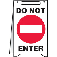 Accuform Signs - Panneaux Fold-Ups « Do Not Enter », Anglais Avec Pictogramme-Type d'affichage Vertical