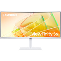 Samsung - Moniteur incurvé ViewFinity S65TC 5 ms 100 Hz de 34 po - Blanc chaud-Les ports multiples facilitent l'élimination de l'encombrement. Alimentez vos appareils avec une charge de 90 W, tout en transmettant simultanément des données grâce à la connectivité Thunderbolt 4._x000D_
