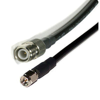 Turmode – Câble pour antenne de réseau sans fil WF6019 de 6 pi, 3,5 x 0,4 x 3,5 po, noir-Câble LMR100 de 6 pi SMA mâle vers TNC-RP femelle