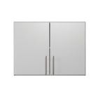 Armoire Murale Empilable Prepac Elite, Gris Clair (GEW-3224)-Les portes disposent de charnières ajustables de haute qualité, de style européen