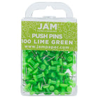 JAM Paper – Punaises, vert lime, 100/paquet (522416893)-Punaises en plastique standard