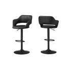 Monarch Specialties - 2381 Tabouret De Bar - Noir/Metal Noir Hydraulique-Inclut 1 chaise de bar pivotante à 360 degrés