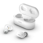 Belkin Soundform Écouteurs sans fil True Wireless - Blanc-Cristallin, beau son avec des basses puissantes à n’importe quel volume