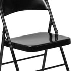 Flash Furniture - Chaise pliante en métal de série Hercules, noir, paq./4 (4BDF002BK)-Composants en acier riveté